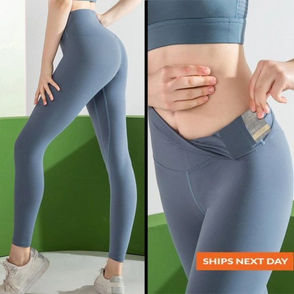 Stash Pocket High Rise Four-Way Stretch Legging - Buttery Soft Legging - Picture 1 of 3